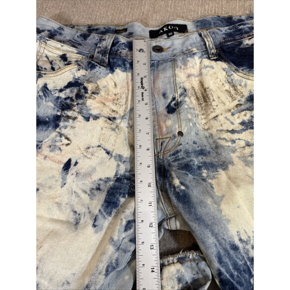 Akoo‎ Men Denim Jeans 40x30 Distressed No Rivals Baggy Skater thrashed - Picture 12 of 12